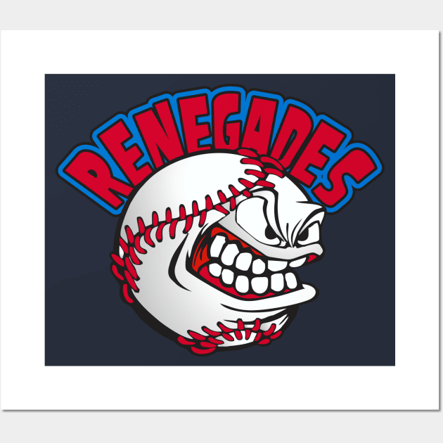 Renegades Baseball Logo Wall Art by DavesTees